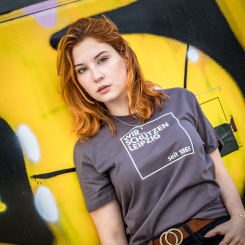 T-Shirt organic Wir schützen Leipzig GRAU | HERREN - M